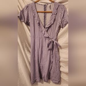 Blue and white summer dress